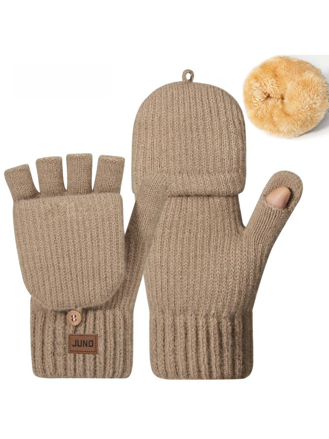 Fingerless Gloves with Mitten Flaps