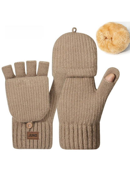 Fingerless Gloves with Mitten Flaps