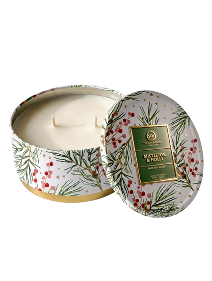 Mistletoe & Holly Luxe 12oz Tin