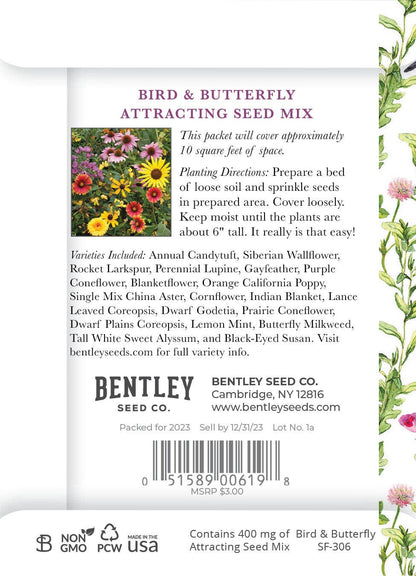 Thank You - Bird Butterfly Mix Seed Packets