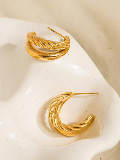 Ghislaine Double Hoops