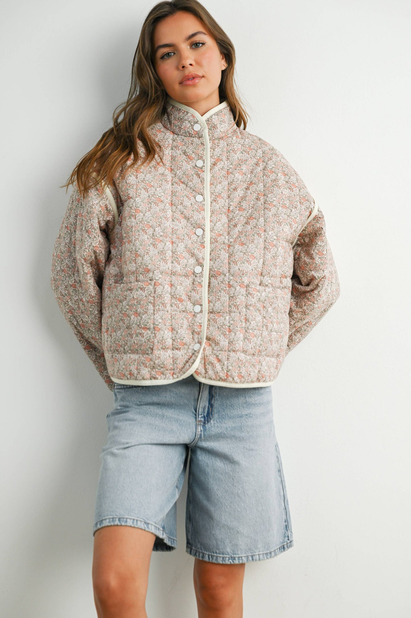 FLORAL QUILTED JACKET