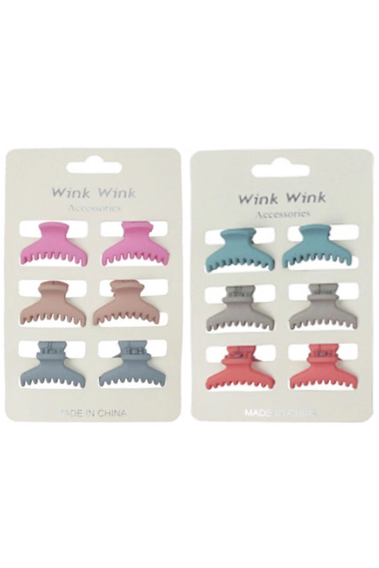 Mini Matte Curve Plastic Hair Clip