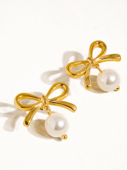 Aleah Bow Pearl Earring