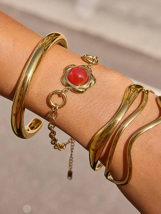 Plume Stone Chain Bracelet