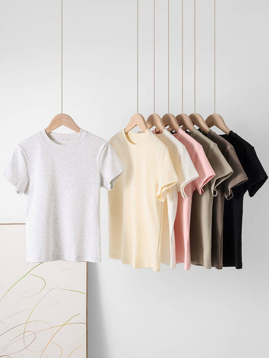 Cotton blend crewneck tee