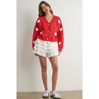 Heart Pattern Cardigan