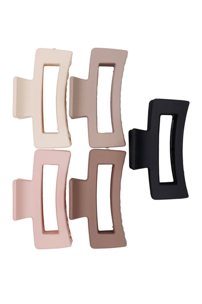 Small Block Matte Earth Tone Hair Clip