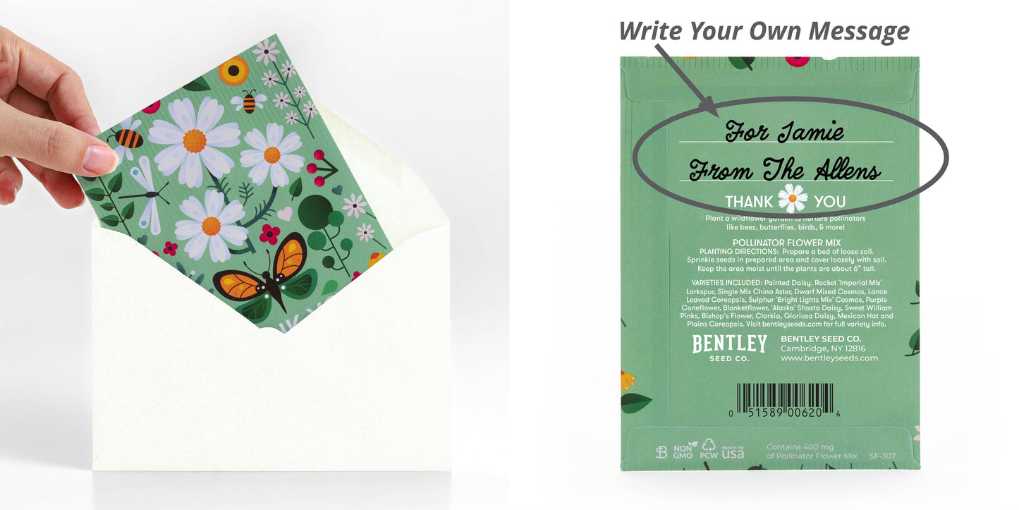 Thank You Today Everyday - Pollinator Flower Mix Seed Packets