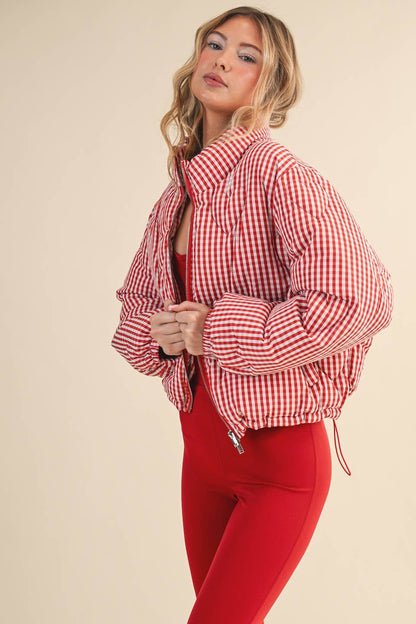 Gingham Heart Puffer