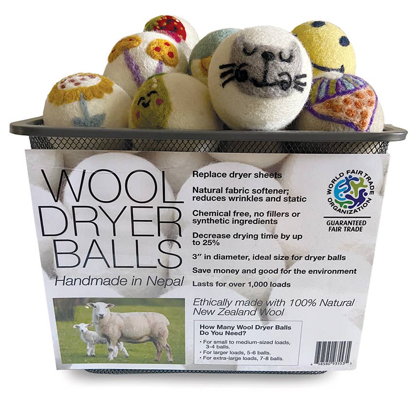 Birds: Eco Wool Dryer Balls Fair Trade