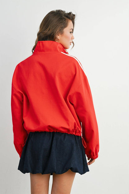 The Marina Stripe Twill Track Jacket