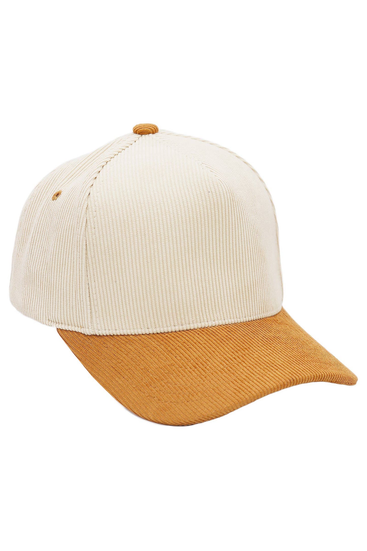 Premium Corduroy Beige Upper Baseball Cap