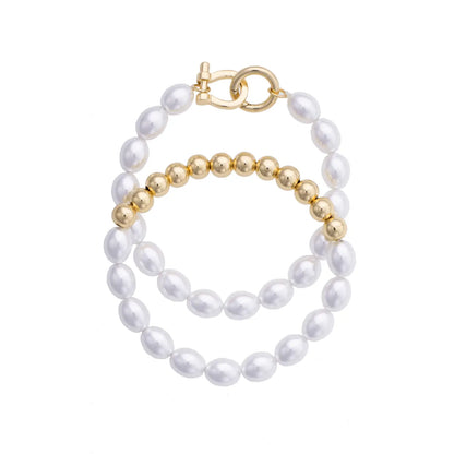 Celia Pearl & Ball Bead Stretch Bracelet