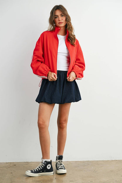 The Marina Stripe Twill Track Jacket