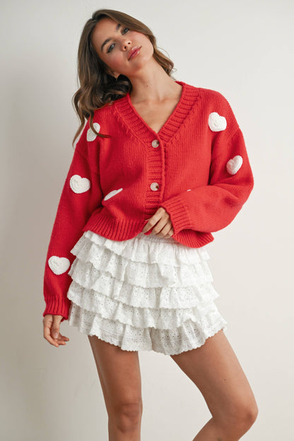 Ruffle Eyelet Mini Skort