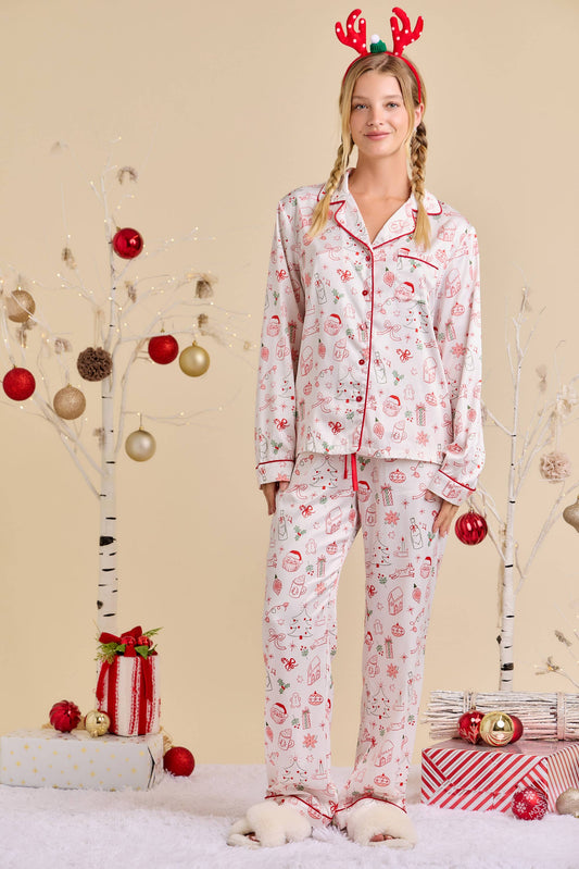 Holiday Satin PJ Set