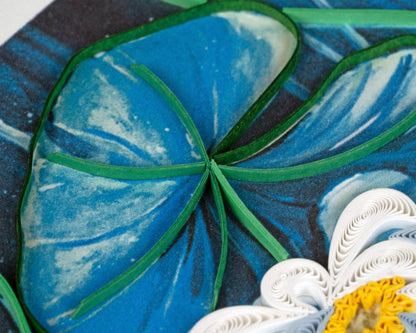 Quilled Lotus Pond Greeting Card
