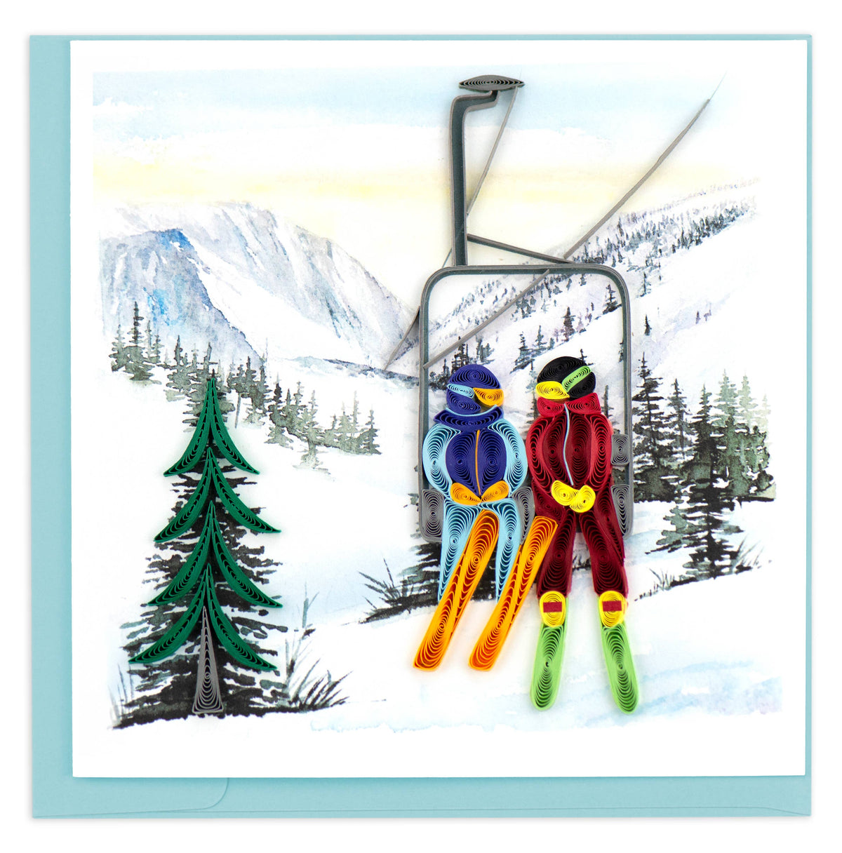 Ski Lift Season's Greetings Quilled Card