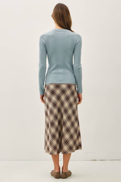 BASIC PATTERNED KNIT SWEATER