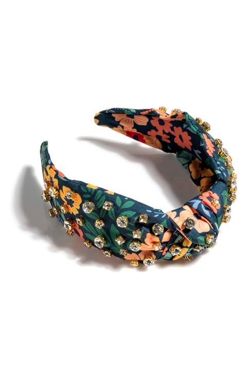FLORAL EMBELLISHED KNOTTED HEADBAND