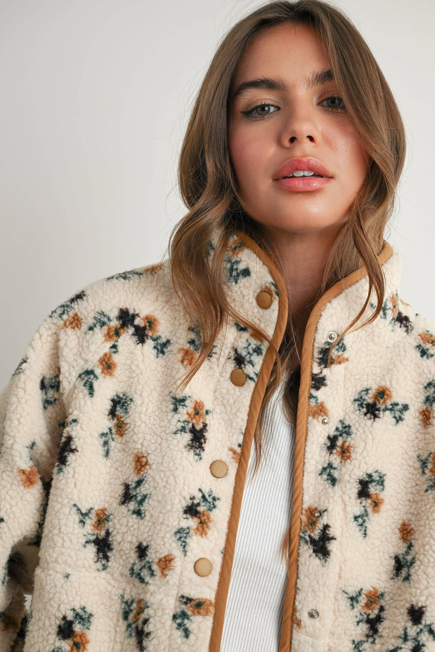 Floral Fluffy Jacket