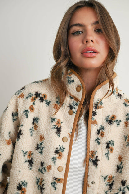Floral Fluffy Jacket