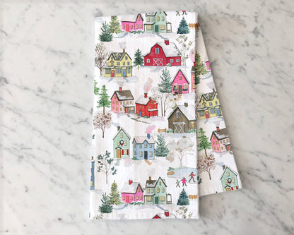 Christmas Village - Holiday Tea Towel