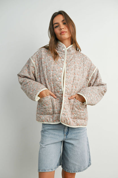 FLORAL QUILTED JACKET
