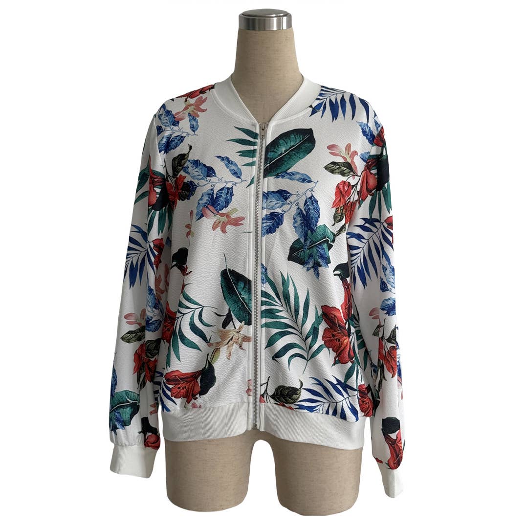 Fall Floral Print Jacket