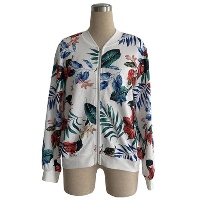 Fall Floral Print Jacket