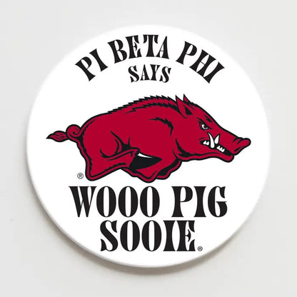 University of Arkansas Sorority Wooo Pig Button
