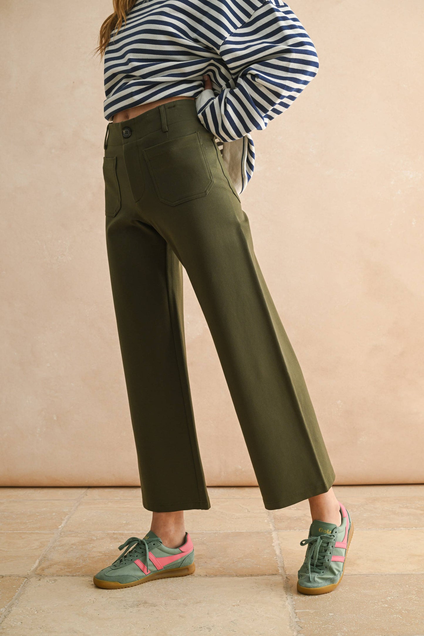 Green Ponte Pants