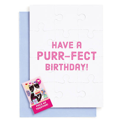 Purr-fect Cat Birthday Greeting Card Puzzle