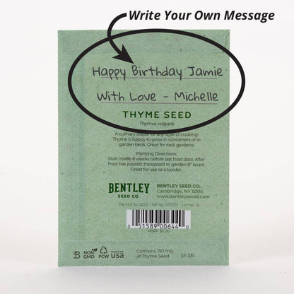 It's Birthday Thyme - Thyme Seed Packets