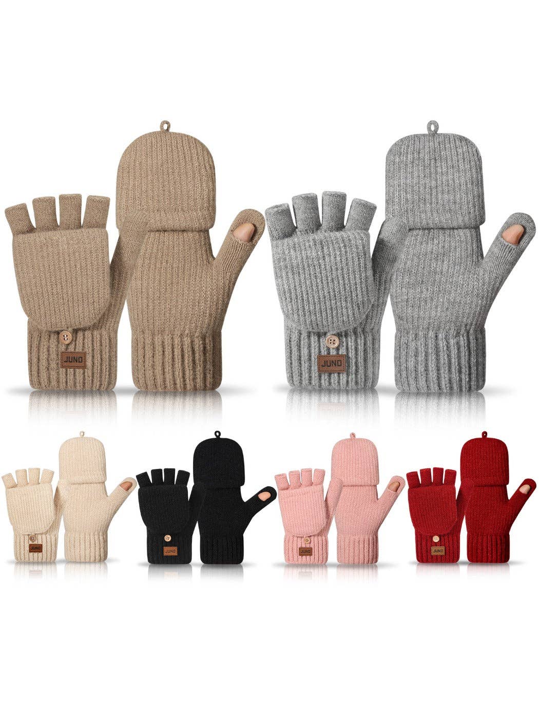 Fingerless Gloves with Mitten Flaps