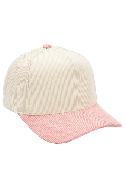 Premium Corduroy Beige Upper Baseball Cap