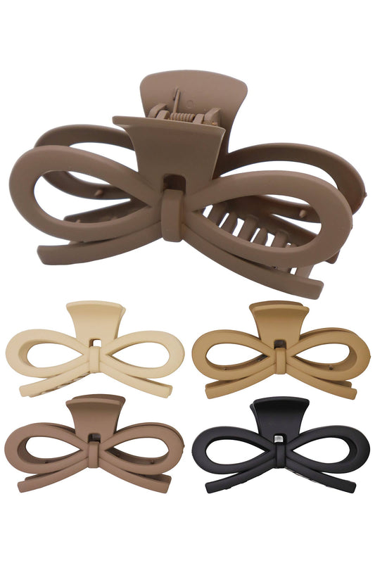 Ribbon Matte Neutral Y2k Fashion Hair Claw