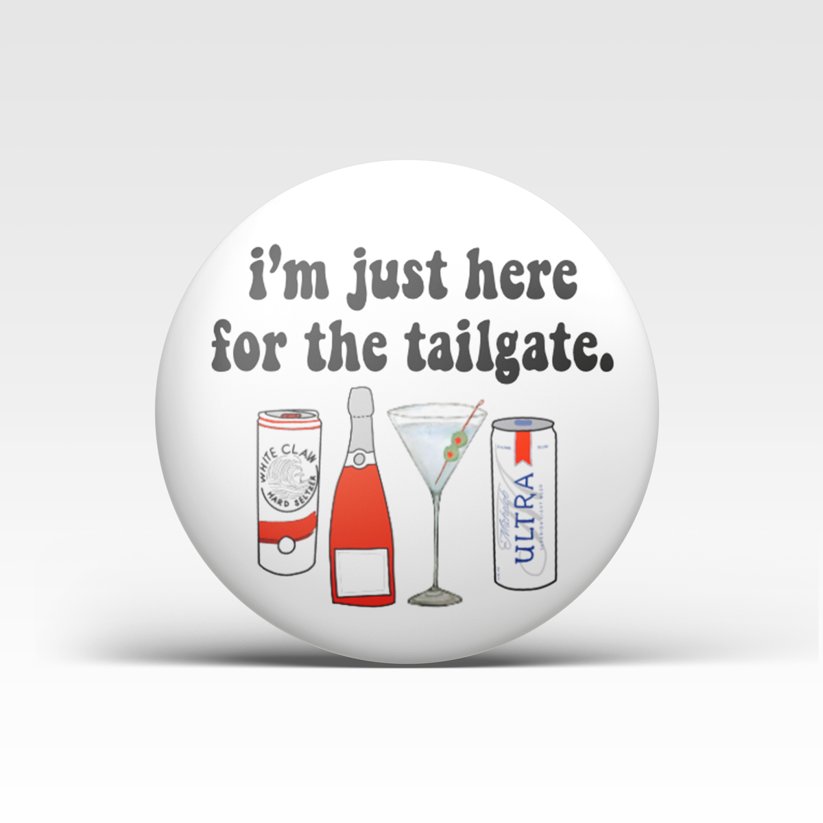 Red Game Day Tailgate Buttons | Game Day Pins