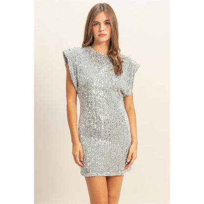 Sequin Velvet Mini Dress