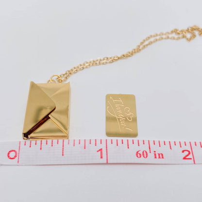 "I Love You" Envelope Necklace