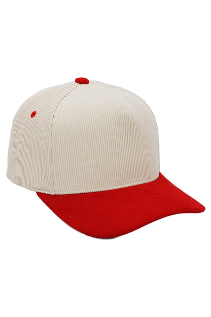 Premium Corduroy Beige Upper Baseball Cap