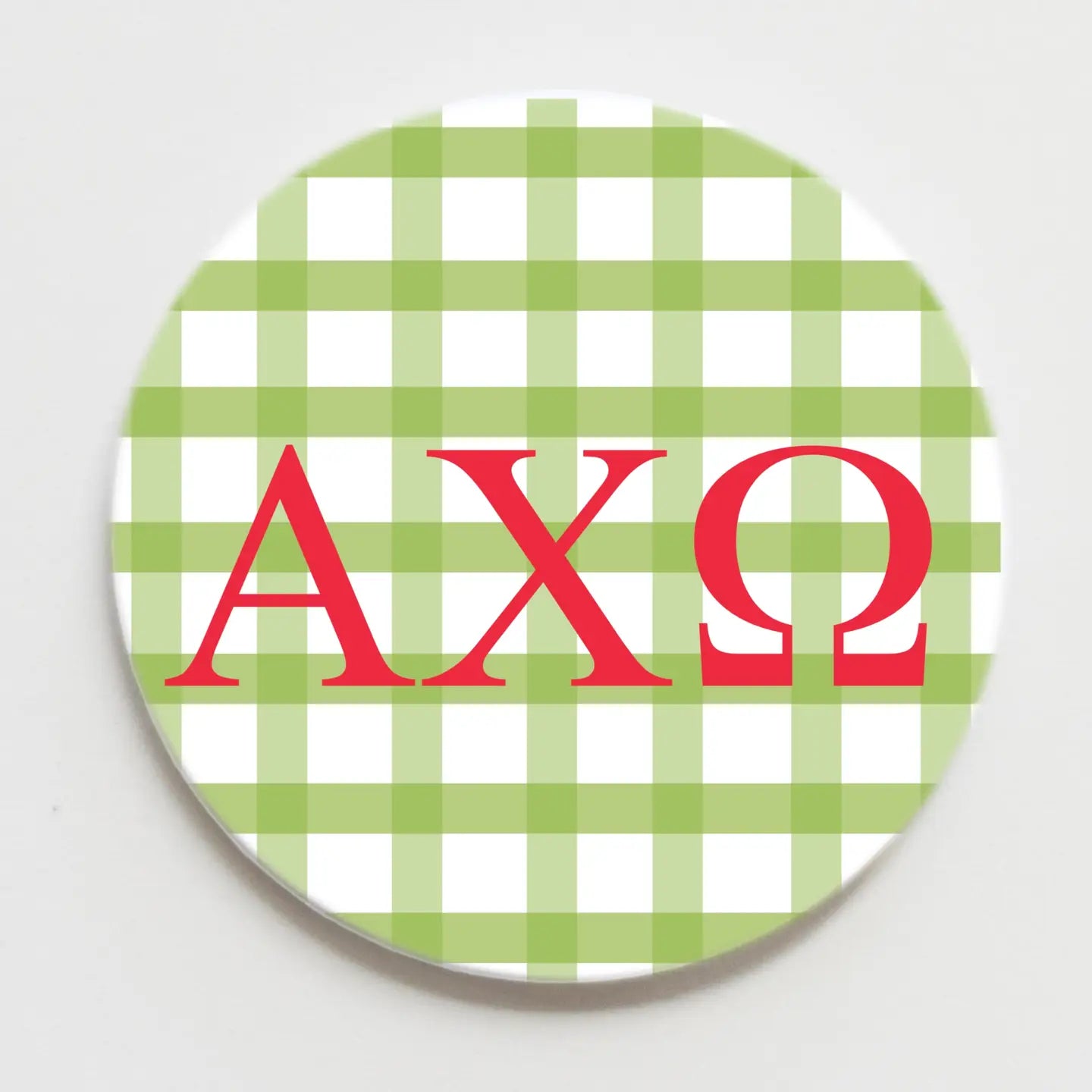 Sorority Gingham Buttons 3 inches