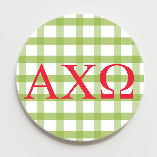 Sorority Gingham Buttons 3 inches