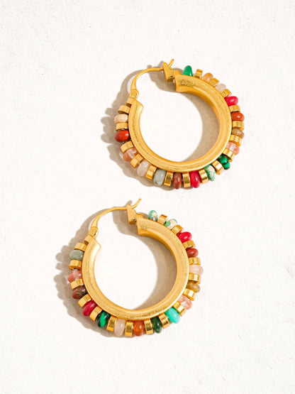 Capri Beaded Hoops