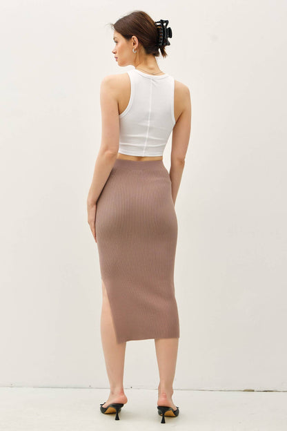 BODYCON MIDI SWEATER SKIRT