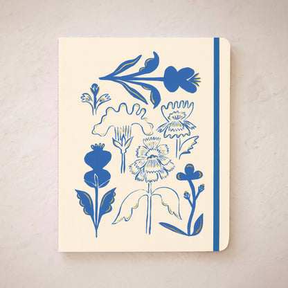 Blue Flower Bouquet Seedlings Sewn Trio Notebook Set