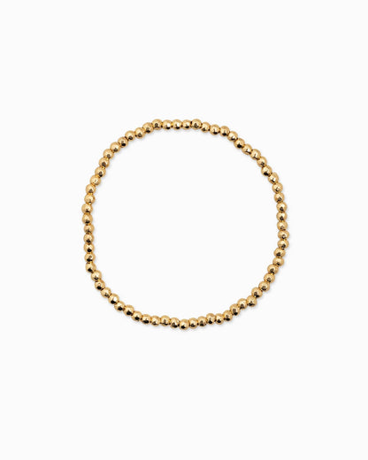 Unique Gold Ball Beaded Pearl Stretch Bracelet Set of 5