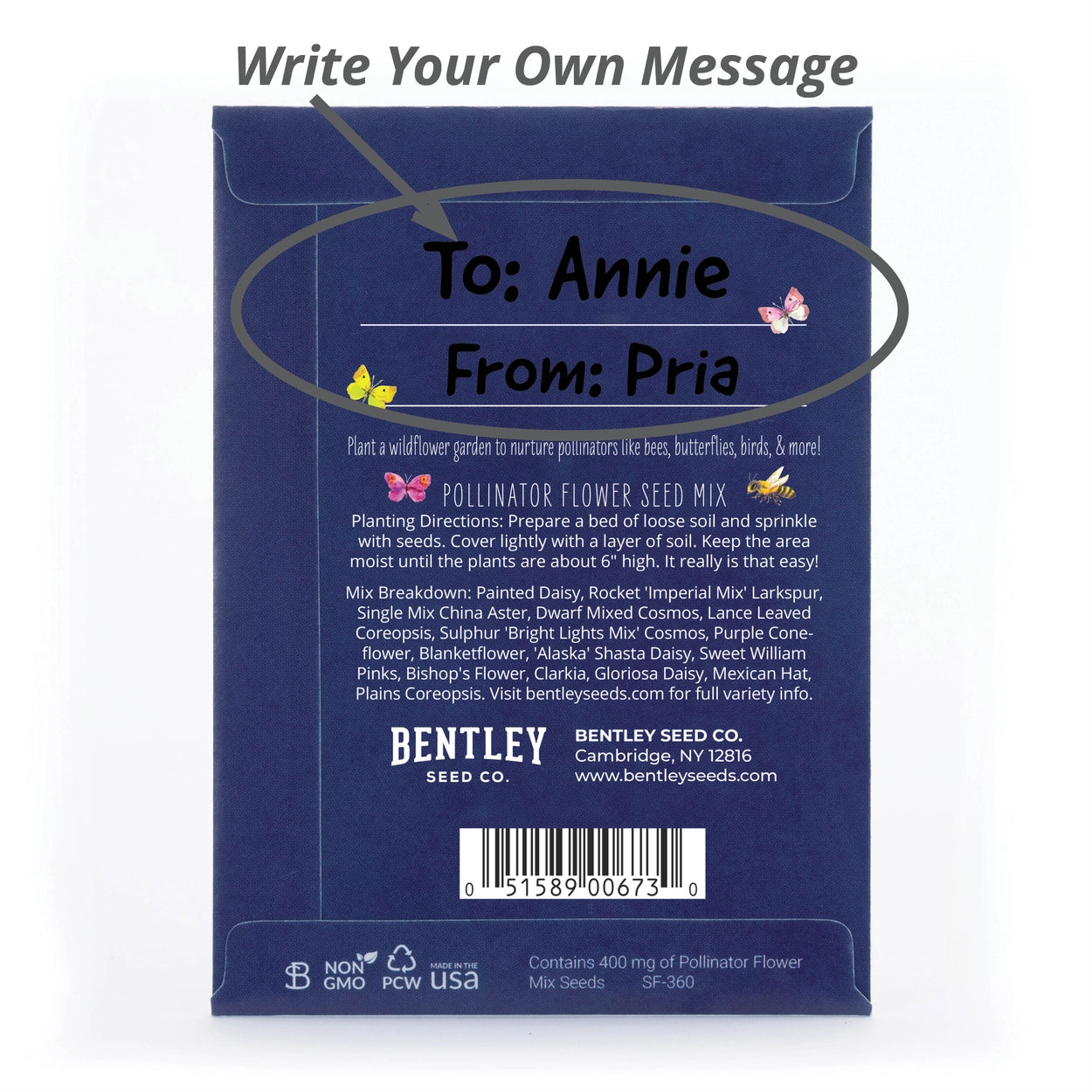 Bee Kind To Earth & Pollinators - Pollinator Flower Mix