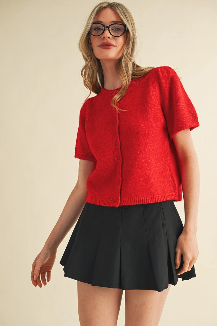 PUFF SLEEVE CARDIGAN